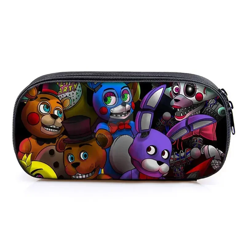 FNAF Pencil Case Kawaii Anime Figure Bag Game Five Night At Freddy Pencil Cases Pouch Stationery Back To School Supply Kids Gift