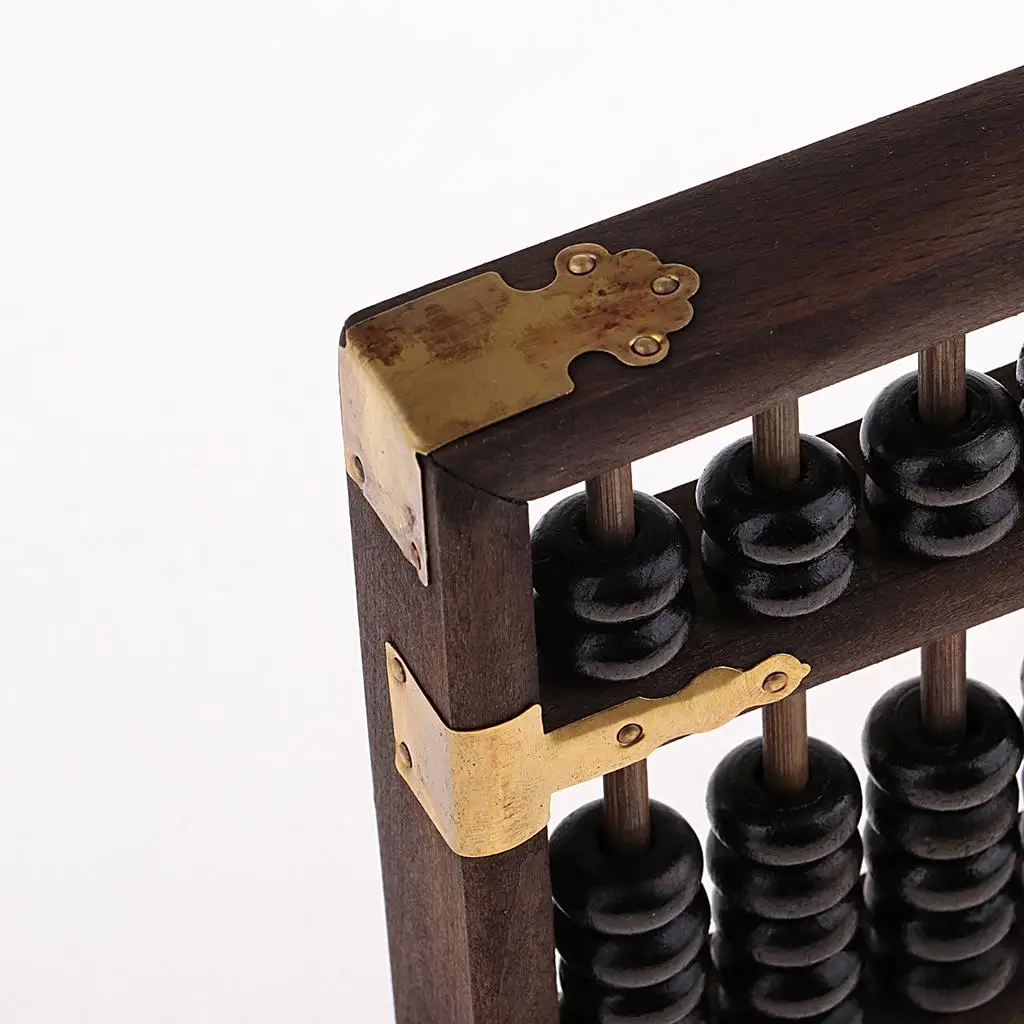 Chinese Soroban Abacus Counting Frame Made of Wood, Calculation Aid Mathematics