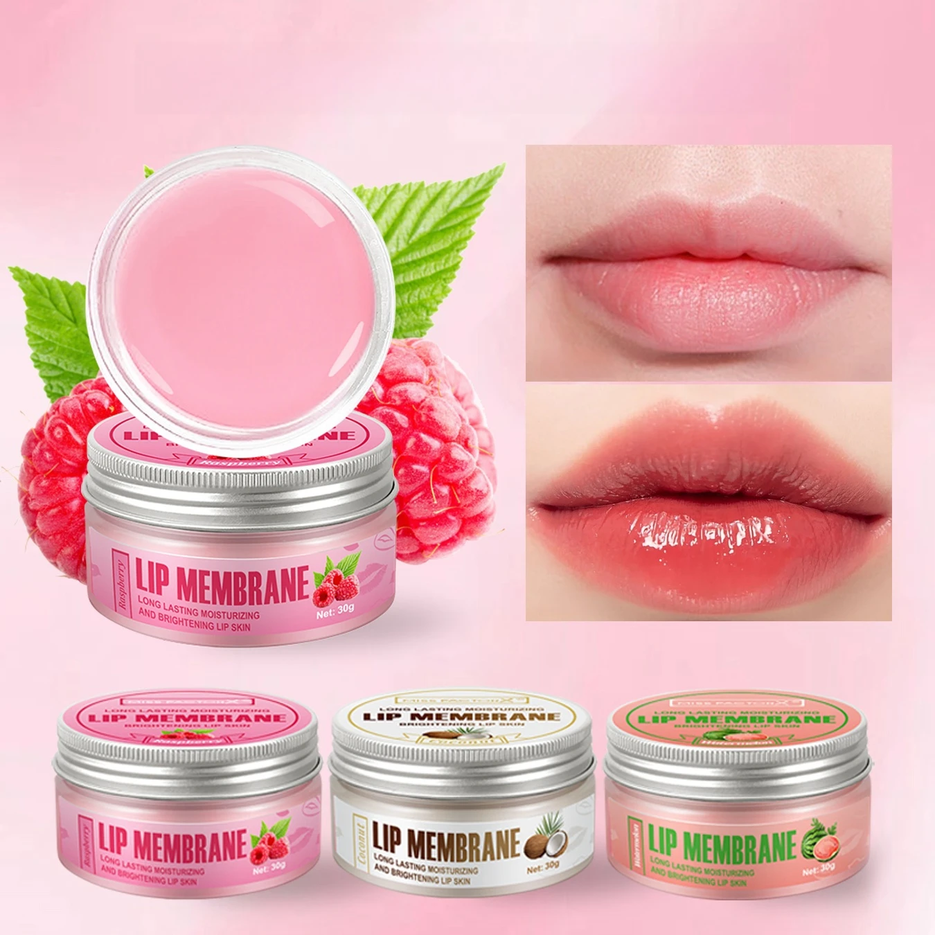 

Увлажняющая маска для губ для сна, 30 г, длительное увлажнение, отшелушивающий, осветляющий уход за губами, дневной и ночной бальзам для губ