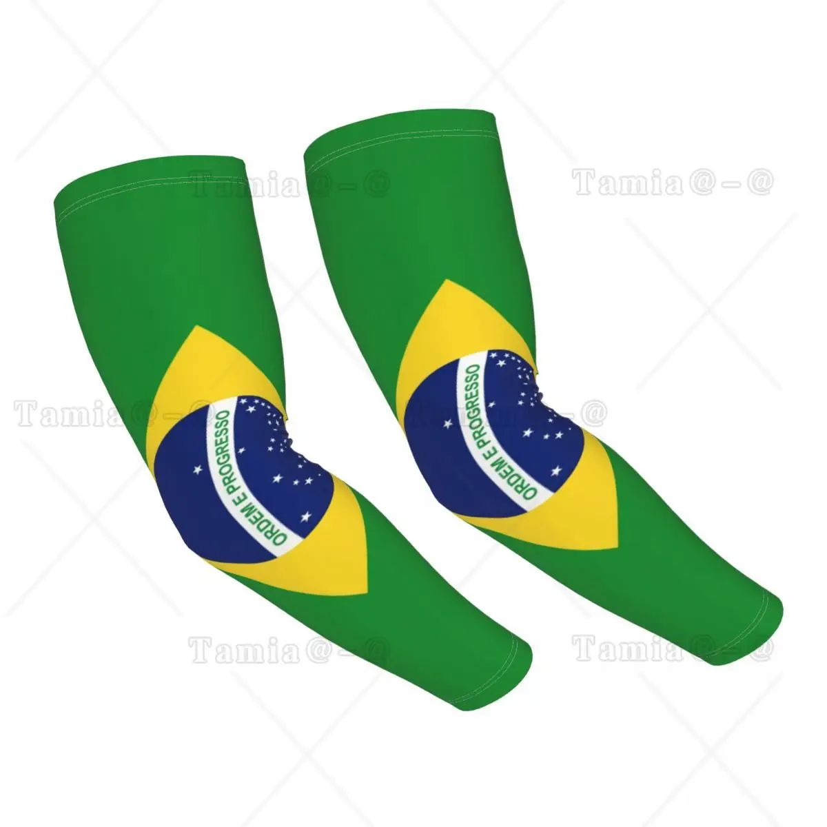 

Cool Cycling Sleeve Sport Brazil Flag Cooling Arm Sleeves Anti-sunburn Sunscreen Uv Protection