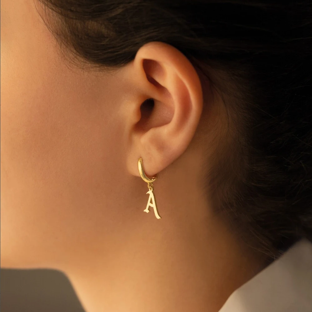 

Initial Earrings Mother's Day Gift Earrings Personalized LetterEarrings Initial Earrings for Her