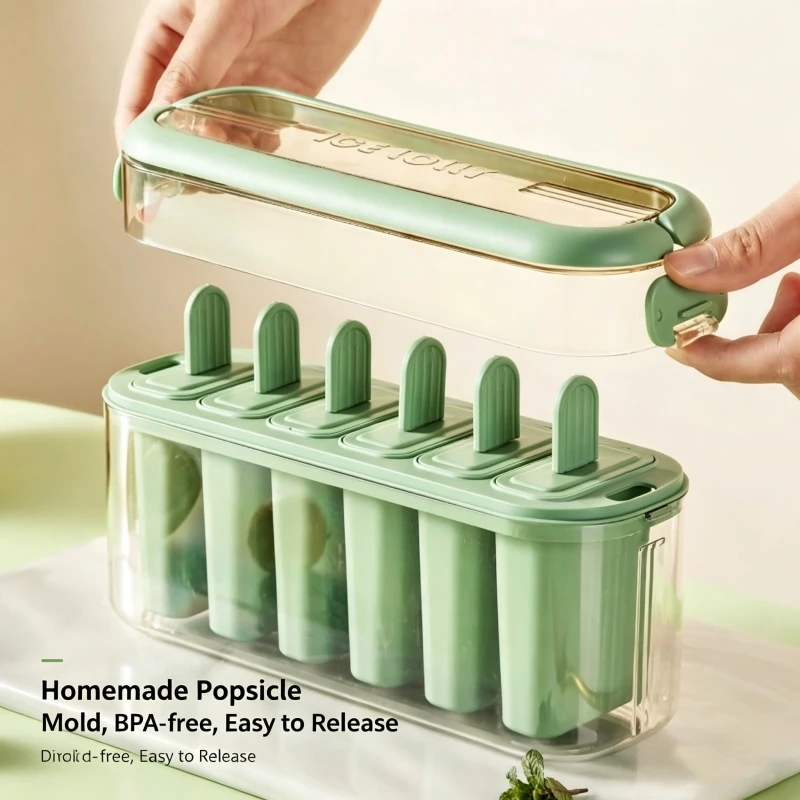 

Homemade ice cream molds made of food grade silicone for popsicles and household children's ice cream molds for frozen ice cubes