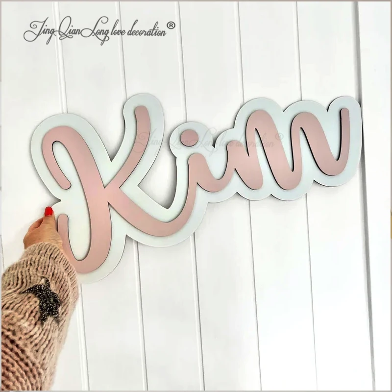

Custom Name Wall Art - Childrens Bedroom - Wooden Word Text Art - Bedroom Art Gift - Choose Your Font