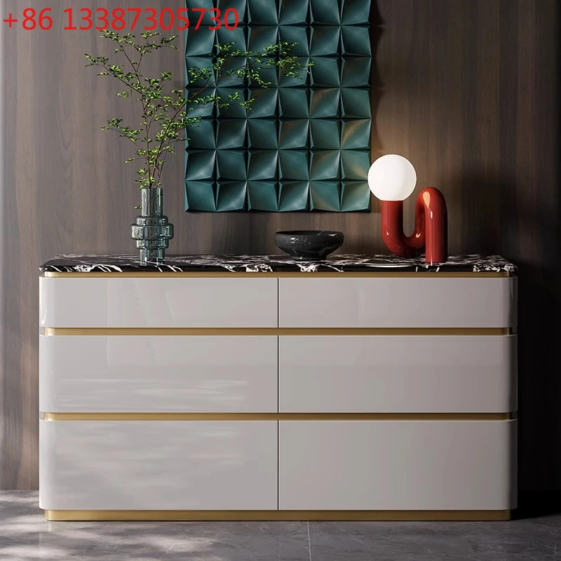 

Легкий роскошный сундук, спальня премиум-класса, прикроватная тумбочка, роскошный камень из натурального мрамора, входной шкаф.