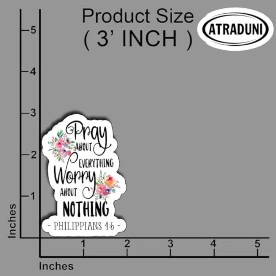 3 قطع من ملصقات اقتباسات الإيمان المسيحي لجهاز الكمبيوتر المحمول وزجاجة المياه ومجلة بهلوان V #3
