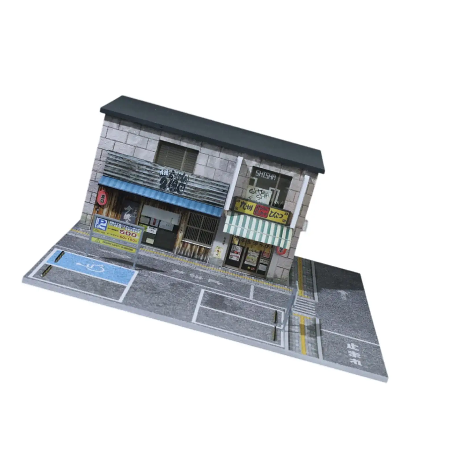 

1/64 Scenery Diorama Parking Lot Decoration Car Model Display Diorama Scenery Display for 1/64 Model Car Mini Building Model