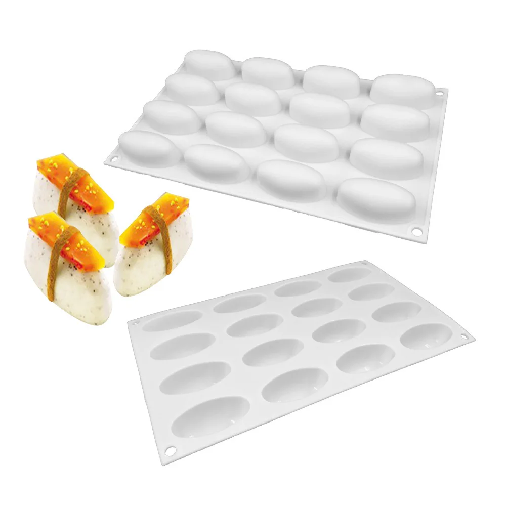 16 Holes Sushi Shape Silicone Cake Mold For Baking Tartlet Mould Mousse Chocolate Pan Pastry Cake Decoration