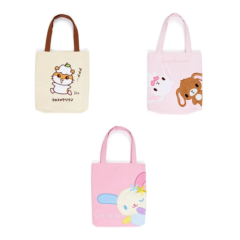 Sanrio Original Design Series Cute Usahana Sugarbunnies Coro Coro Kuririn Canvas Shoulder Bag Anime Toys for Girl Doll Gifts