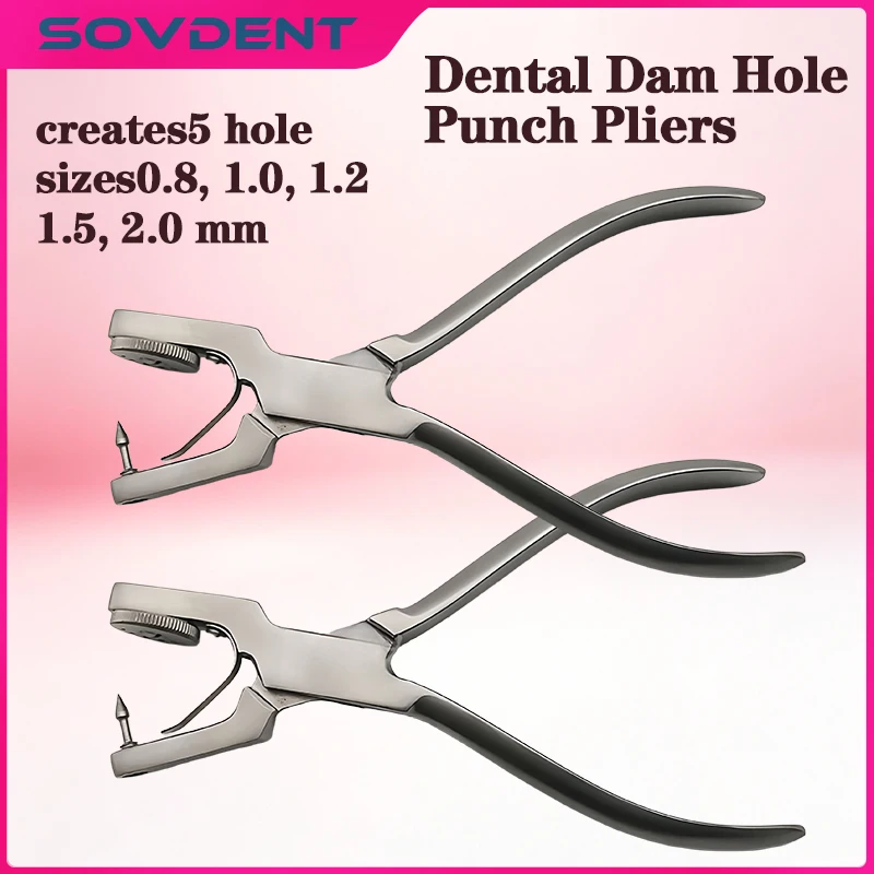 1Pc Dental Dam Hole Punch Pliers Rubber Orthodontic Tools Dam Clips Pliers Orthodontic Perforator for Dentist Clinic
