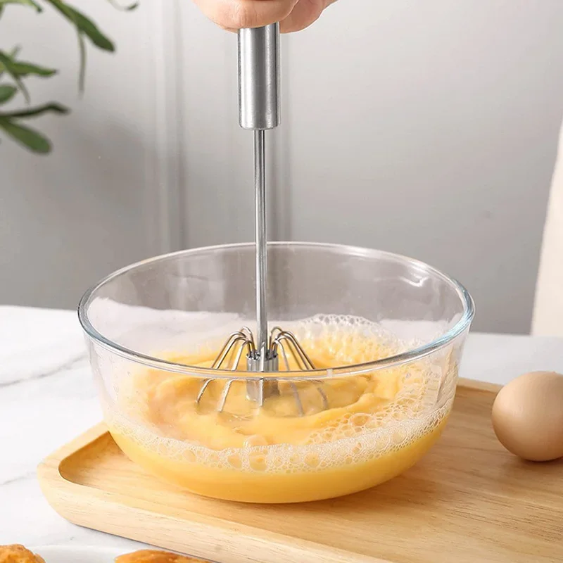 Semi Automatic Egg Beater Manual Rotating Cream Mixer Household Baking Tool Kitchen Gadget for Egg Blending Cake Mixing