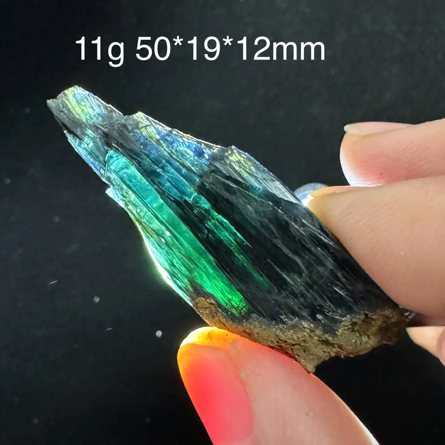 Vivianite naturelle rare du Brésil, spécimen minéral de fer-bleu, cristal de quartz de guérison, pierre précieuse, décoration intérieure
