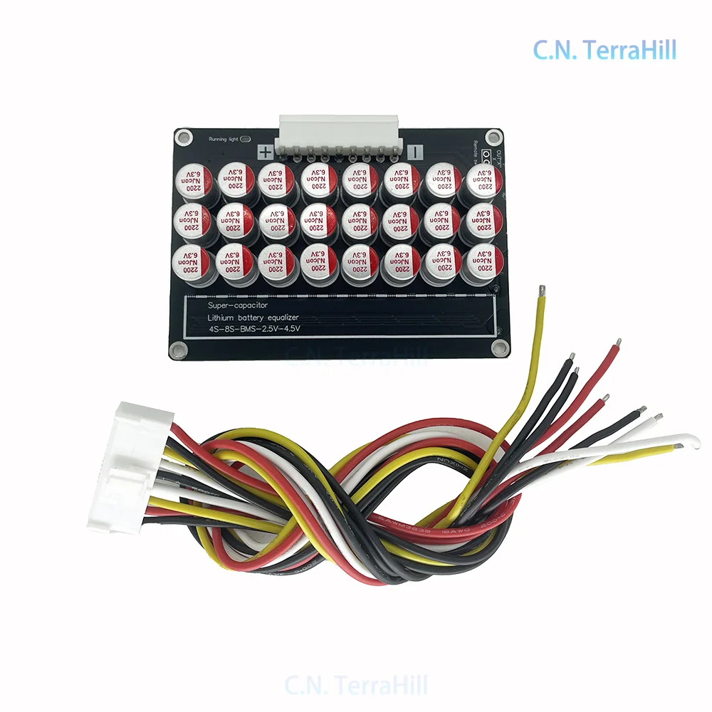 4S to 8S 5A Active Capacitor Balancer Board Li-ion LiFePO4 Energy Transfer Equalizer for Battery Pack