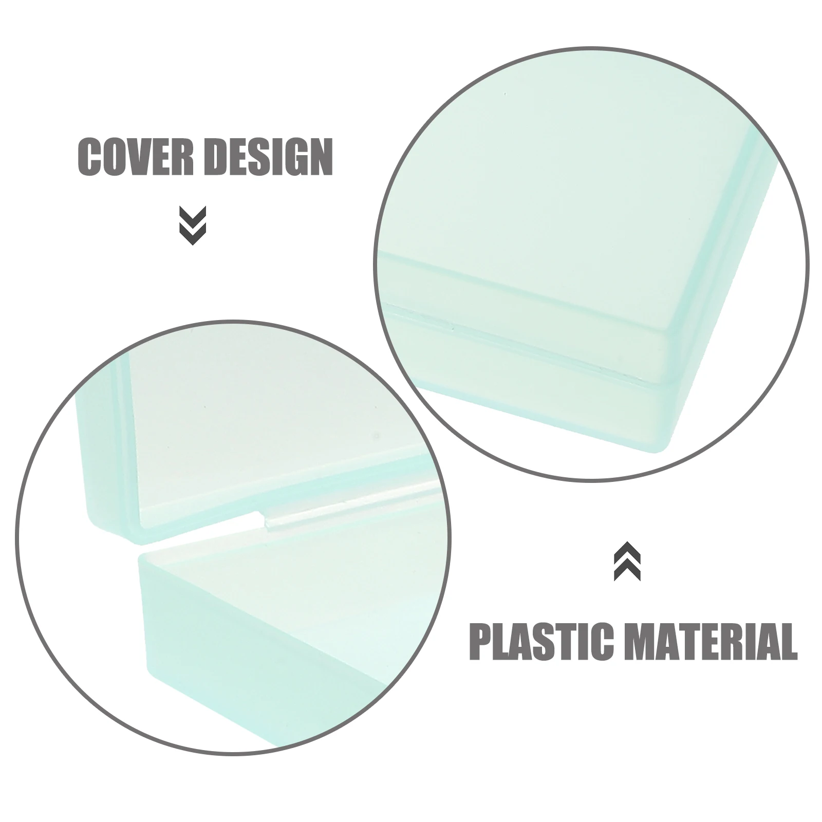 

2pcs Transparent Pencil Cases Clear Plastic Storage Boxes Mini Pen Case Hinged Lid Snap Closure Compact Size For Students Travel