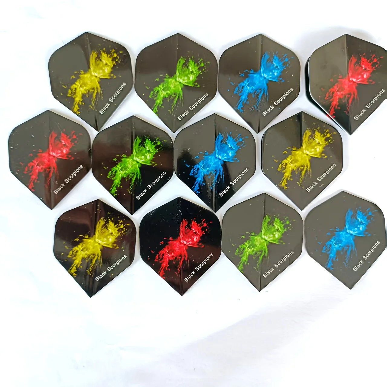 

12 шт. профессиональных крыльев для дротиков Dartflights, 4 цвета, высококачественные крылья из ПЭТ, крутые мягкие аксессуары для дротиков