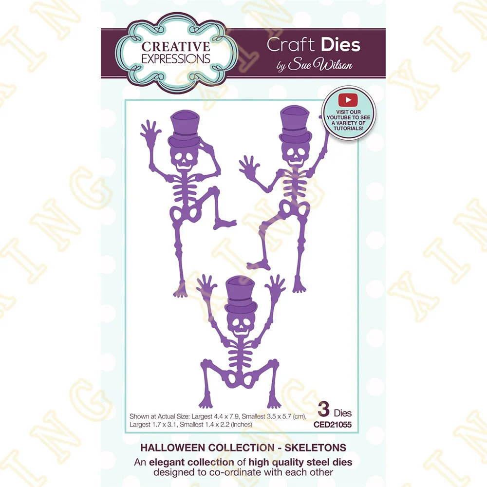 

Halloween Skeletons Metal Craft Cutting Dies DIY Scrapbook Paper Diary Decoration Card Handmade Embossing New Product for 2023