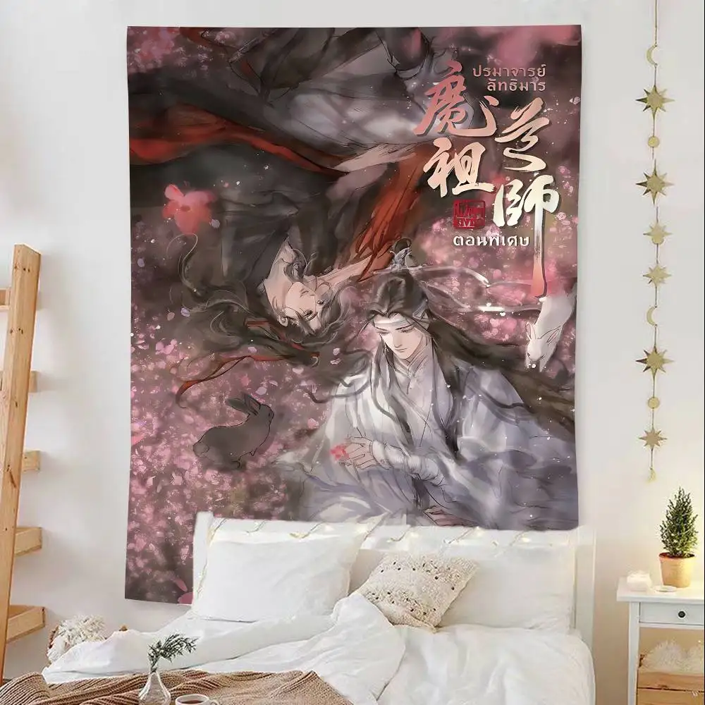 Аниме-гобелен Mo Dao Zu Shi (MDZS) с научно-фантастическим дизайном для декора комнаты и дома, настенное украшение