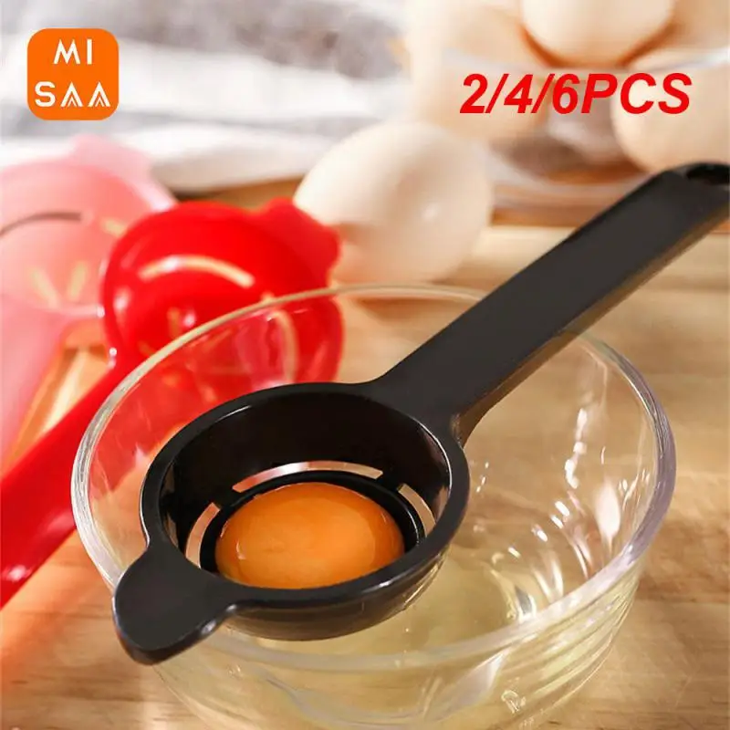 2/4/6PCS Egg Yolk Separator Practical Innovation Convenient Long Handle Smooth Popular Choice Actual Top Rated