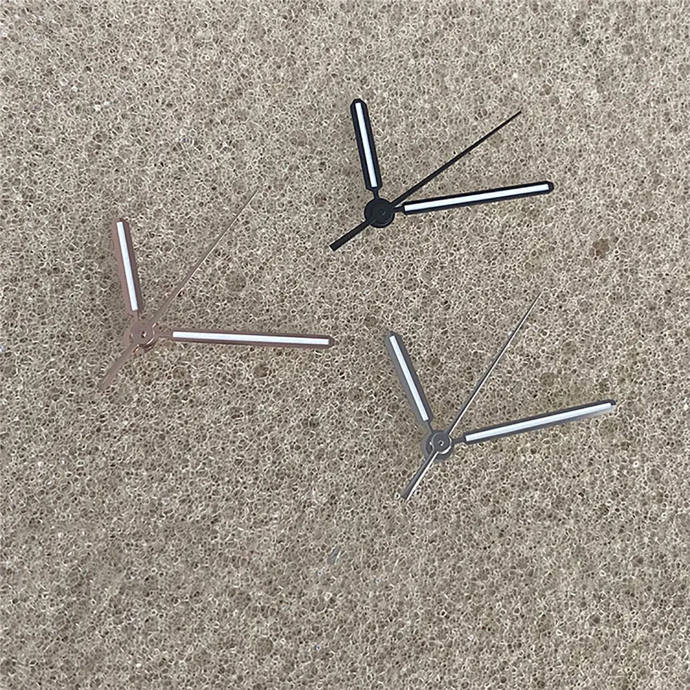 9*13.5*13.5m nh35 mãos preto rosa ouro prata relógio mãos adequado movimento nh35 verde relógios luminosos ponteiro