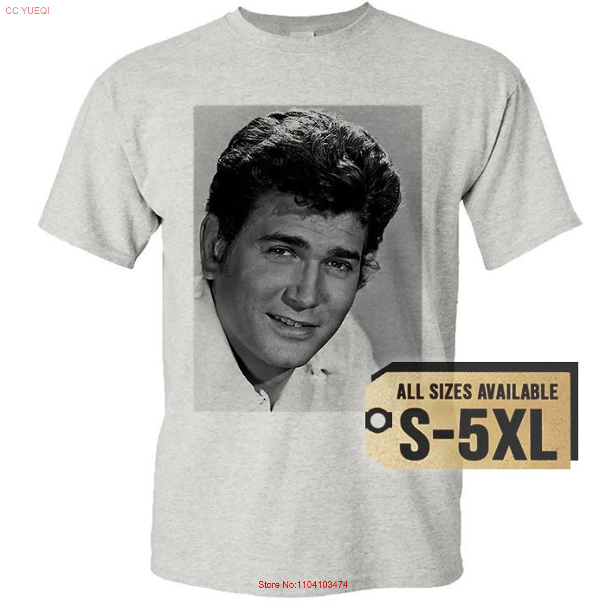 Michael Landon V5 Natural White Gray Vintage Men T Shirt all sizes S 5XL Film long or short sleeves