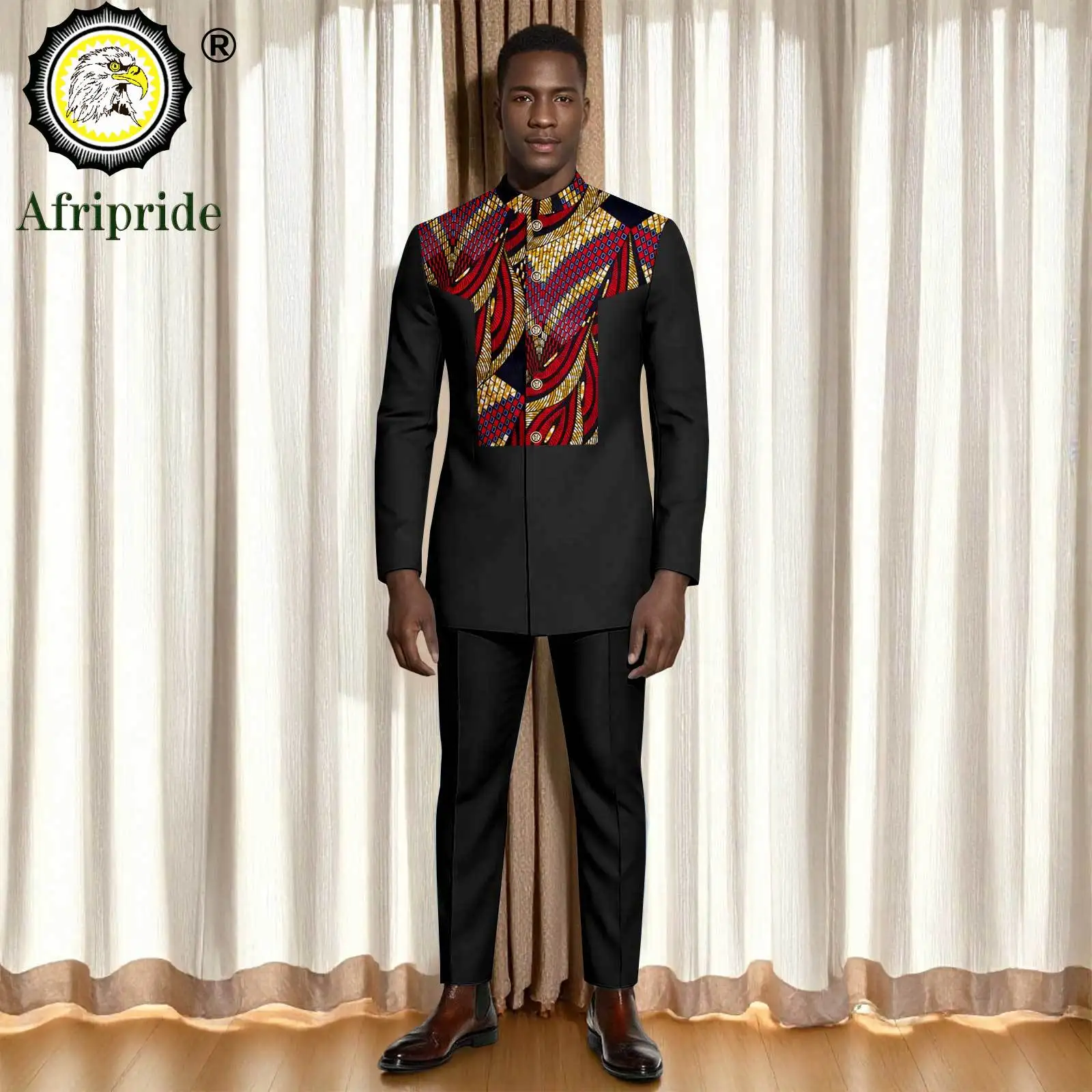 

Dashiki Men African Clothes Outfits Traditional Attire Single Breasted Print Blazer and Pants 2 Piece Set Formal Clothes 2516099