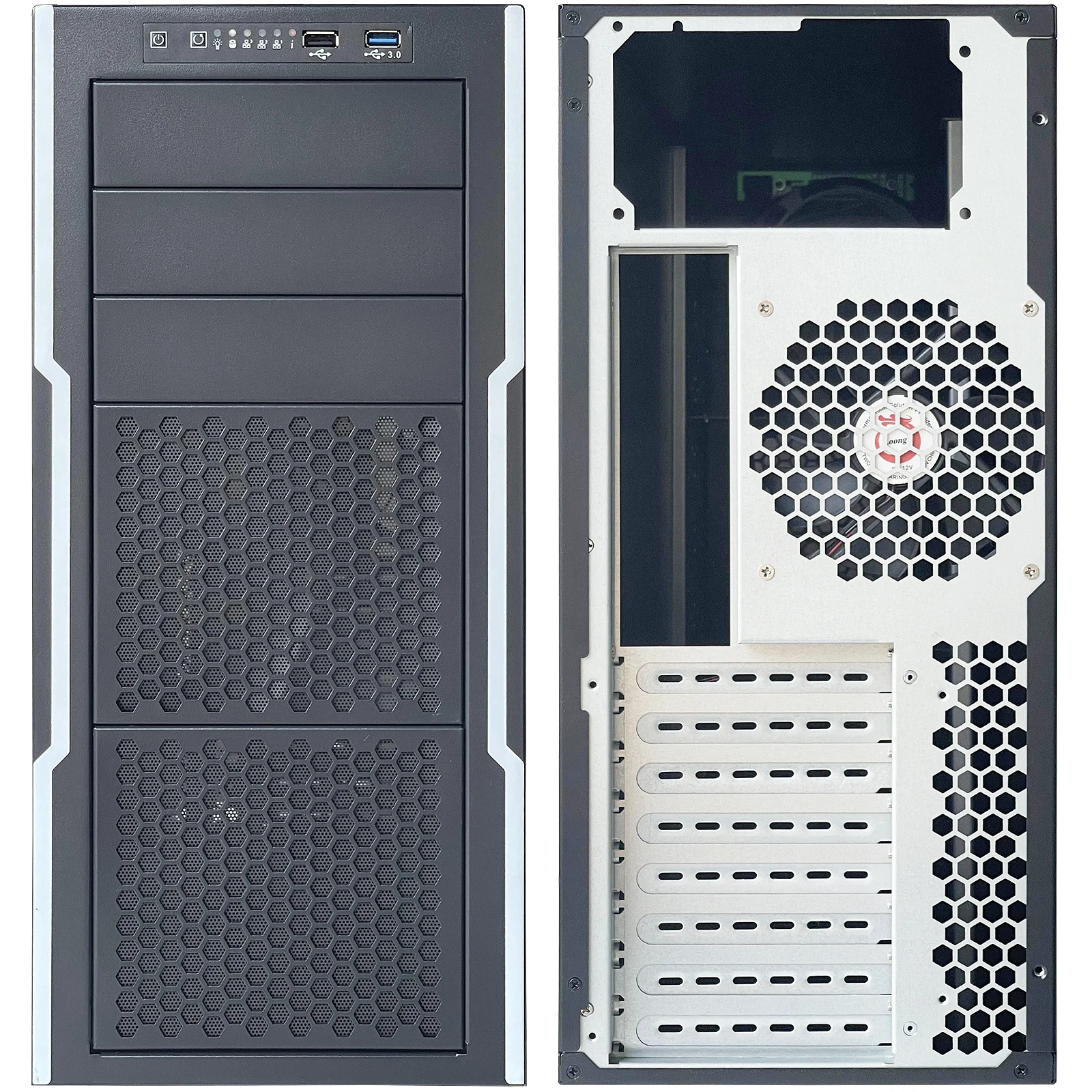 ZhenLoong รองรับ X99 dual X79 กระดานหลักกรณีเดสก์ท็อปถังขนาดใหญ่ระบายความร้อนด้วยน้ํา Tower Server แชสซี 9 ออปติคัลไดรฟ์พื้นที่