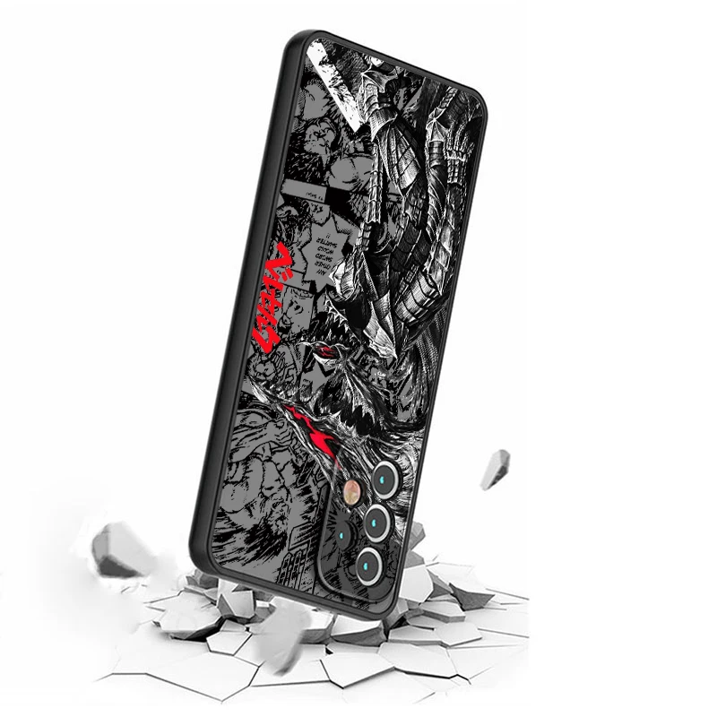 Hot Anime Berserk Zodd buds Samsung A73 A72 A54 A53 A52S A34 A32 A33 A24 A23 A22S A02 Lite custodia per telefono traslucida smerigliata