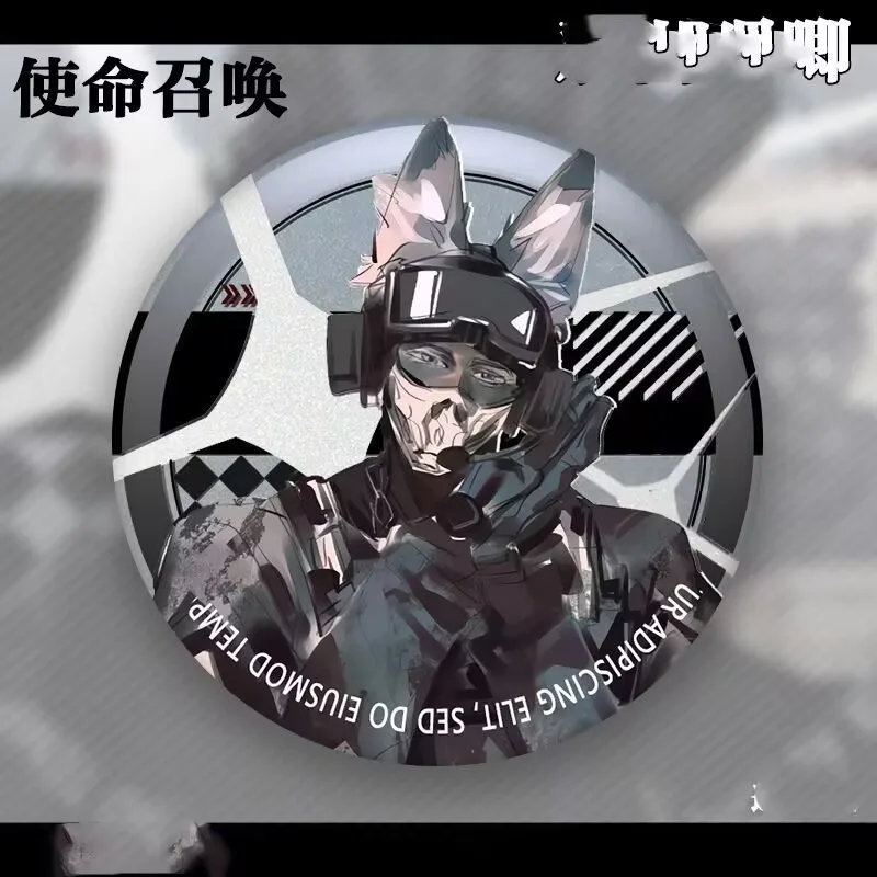 «Call of Duty» призрак киганский коник, фанатские товары, лазерный значок из жести Koji, подарок для бара