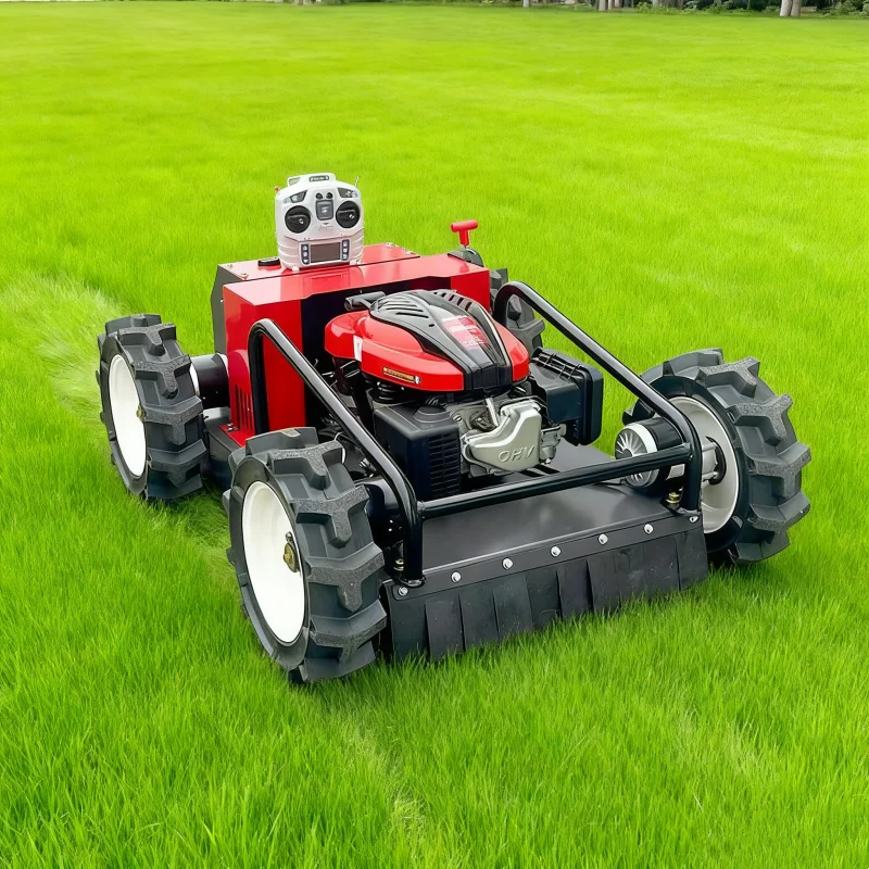 Customized 24V 4WD Cordless Remote Control Lawn Mower 4-stroke High-efficiency Lawn Mower Cutter for Steep Slopes Mower