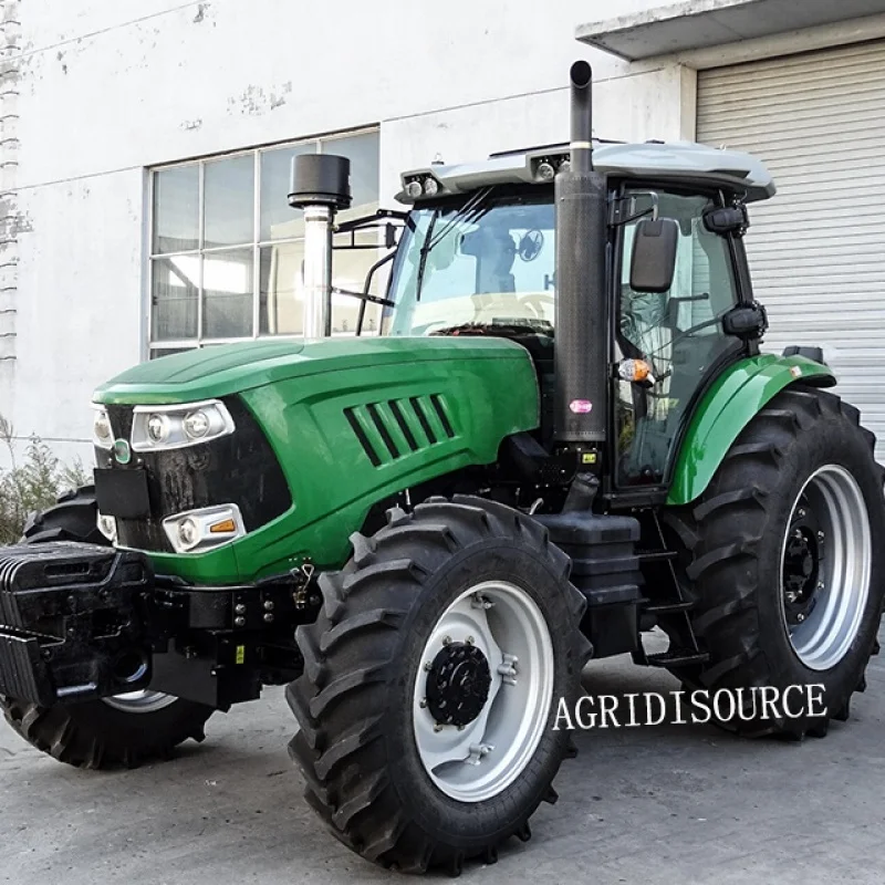 Tractor agrícola de alta resistencia, maquinaria agrícola con remolque de descarga 10T, 200HP, China