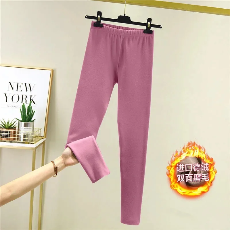 Derong, pantalones de otoño, ropa para mujer, pantalones ajustados de línea para mujer, mallas para mujer, Otoño Invierno, nuevos pantalones de Cachemira, pantalones cálidos para mujer