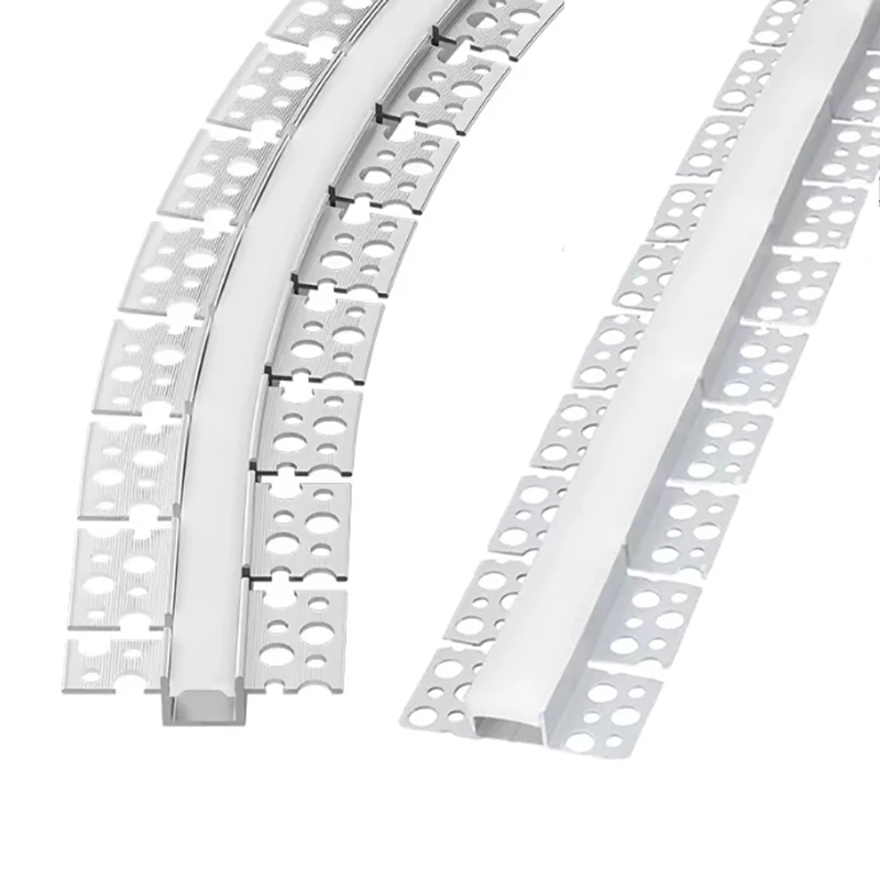 Custom Flexible Aluminum LED Channel With Silicone Cover For Ceiling Wall Lighting Embedded Bendable LED Profile Light