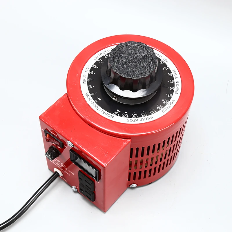 New Arrival 3KVA Adjustable Single Phase Pointer Contact Manual Voltage Regulator 110V Variac Transformer Temperature Control