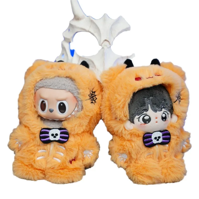 

Плюшевая кукла 10 см, наряд на Хэллоуин-моторошний тематический костюм для хлопковых кукол, крутой подарок на день рождения на Хэллоуин, Рождество