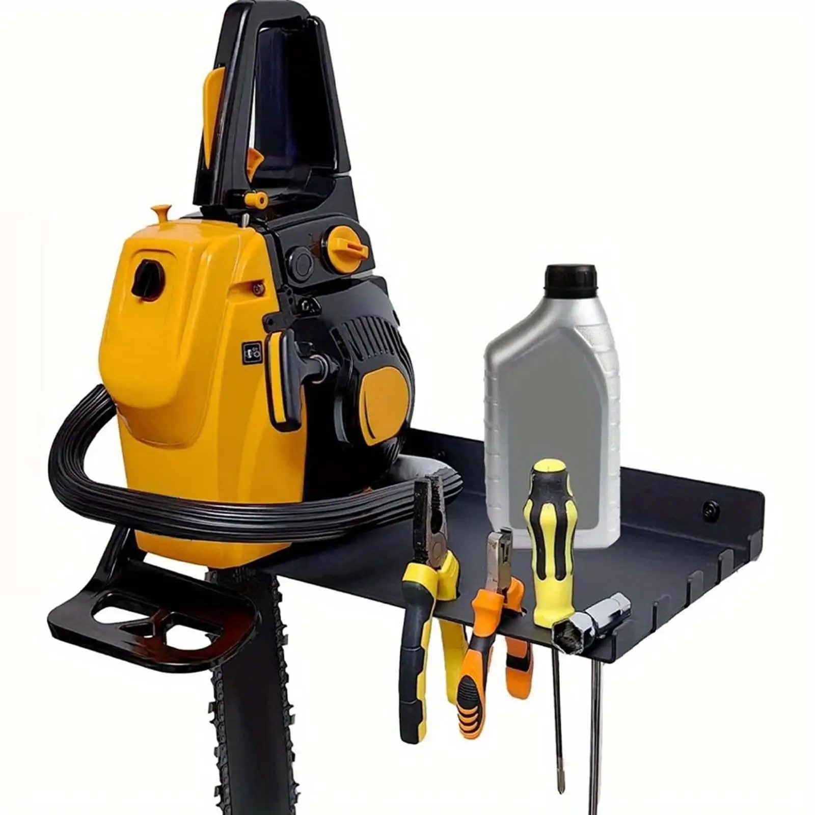 

Chainsaw Holder Heavy Duty Chain Saw Display Garden Tool Organizer Chainsaw Hanger for Workshop Ranches Farms Warehouses Shed