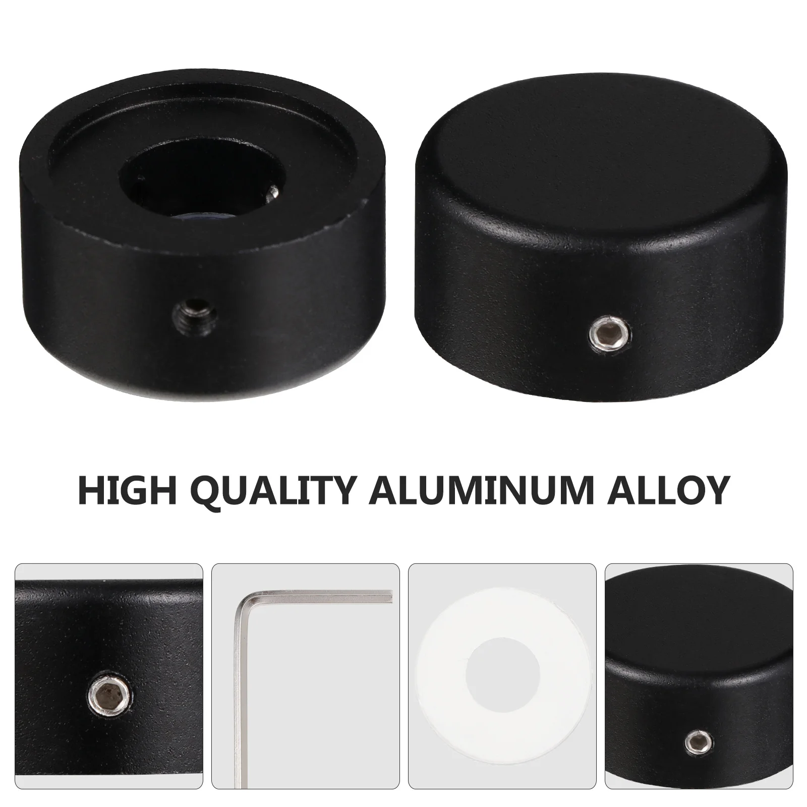 

4Sets Pedal Footswitch Toppers Guitar Effect Pedal Protective Button Aluminum Alloy Rubber Pad Sturdy Trustworthy Tool Multiple