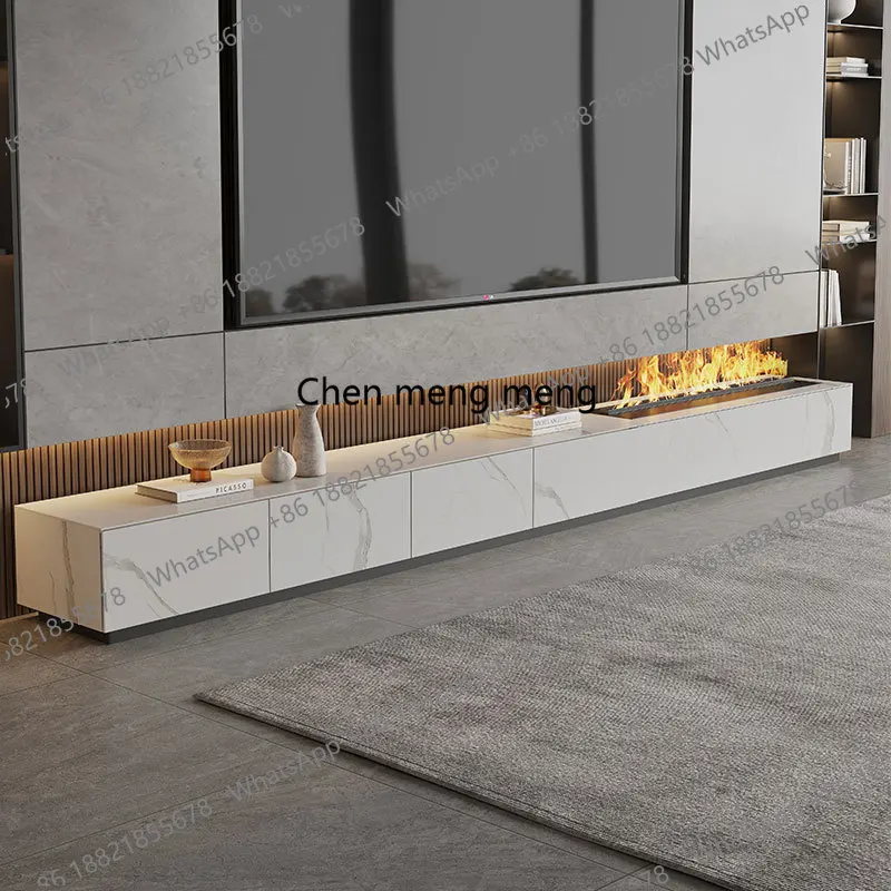 3D atomization fireplace embedded rock panel TV cabinet decorative furnace core simulation flame floor cabinet
