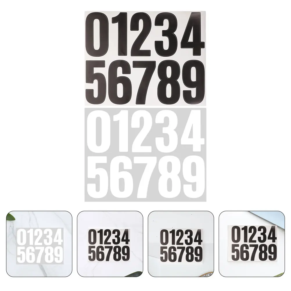 Large Mailbox Number Stickers Weatherproof Adhesive House Door Trash Can Address Identification Self-Sticking Decals