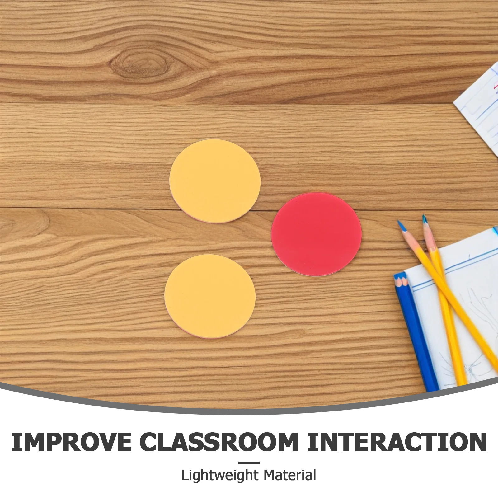 100Pcs Plastic Two-Color Red Yellow Counters Math Manipulatives Kindergarten Classroom Counting Sorting Patterning Educational