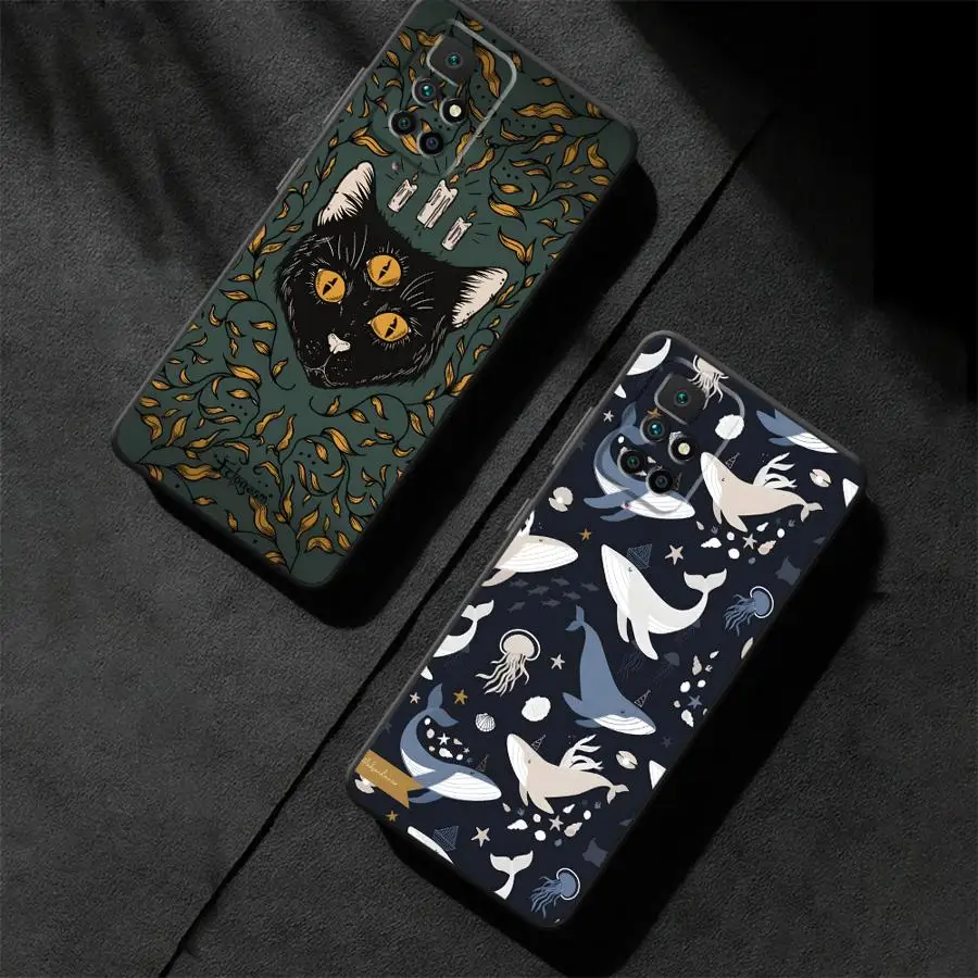 حافظة لهاتف شاومي ريدمي 12C 9 K40 K80 Pro A3 A5 14C A4 13C 10 A1 A2 Plus كارتونية ثلاثية العيون قطة