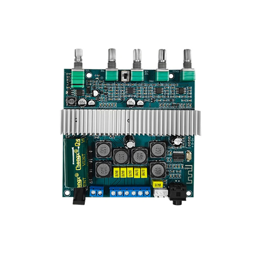 TPA3116 Subwoofer Amplifier Audio Board 2.1 HiFi Amplificador USB DAC Bluetooth 5.0 Power Amplifiers 2x50W+100W