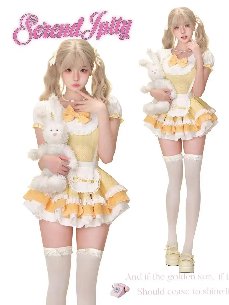 ชุดเซ็ต 2 ชิ้นสไตล์ Preppy Kawaii Lolita สวยหรูสำหรับผู้หญิง ดีไซน์โบว์หวานแบบ Y2k กระโปรงสั้นสุดชิคสไตล์เกาหลี เสื้อผ้ายอดนิยม