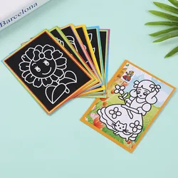 10pcs Children Scratch Montessori Painting Drawing Toys DIY Paper Cartoon Art Education Montessori Children Kids Baby Toy Gifts