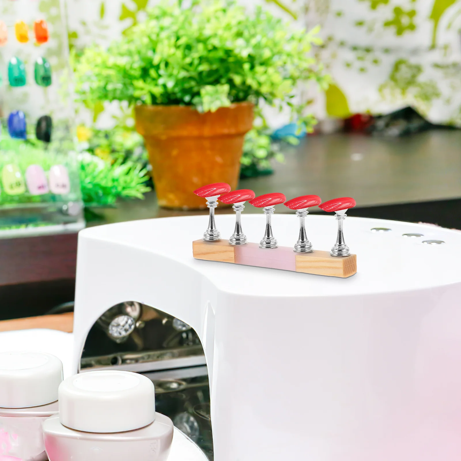 

1Set Nail Holder Practice Stand Sturdy Nail Display Rack for Manicure Art Tools Professional Use Press on Stand for Nails