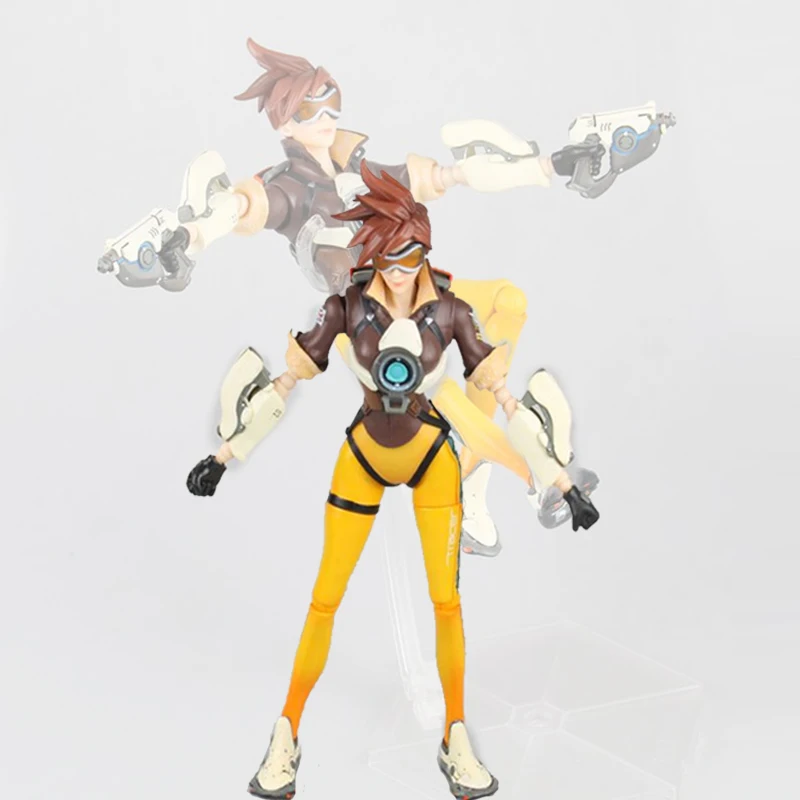 Juguetes calientes Figma 352 Tracer Overwatch Figuras Reaper Tracer Genji Gabriel Reyes PVC figura de acción juguete de modelos coleccionables regalos