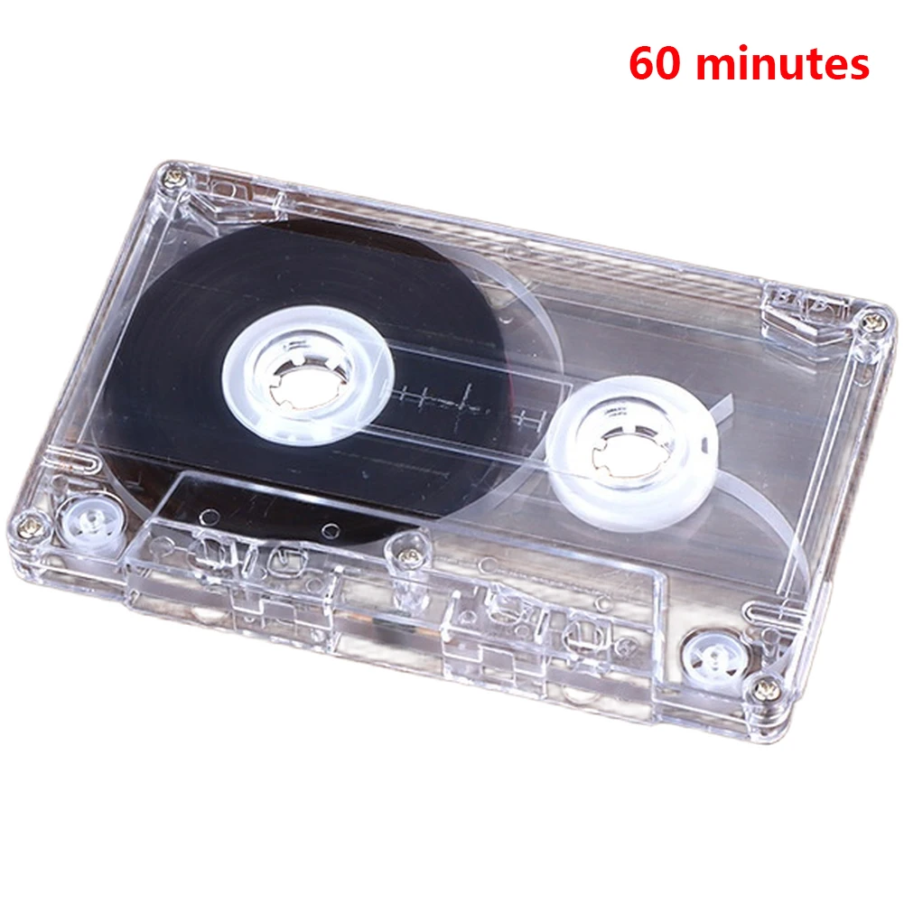 Transparent Black Blank Cassette Tape 45 60 90 Minutes Magnetic Audio Recording For Player Voice Music Archive