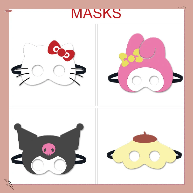 Sanrio Anime Surrounding Katie Cat Jade Gui Dog Cosplay Mask Funny PP Cotton Small Mask Elastic Adjustment Size Gift To Friends