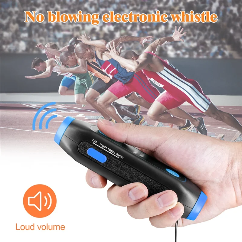 ตั้งแคมป์เดินป่าอยู่รอดนกหวีดอิเล็กทรอนิกส์ฉุกเฉินนกหวีดอิเล็กทรอนิกส์สําหรับเครื่องมือฉุกเฉินสีฟ้า