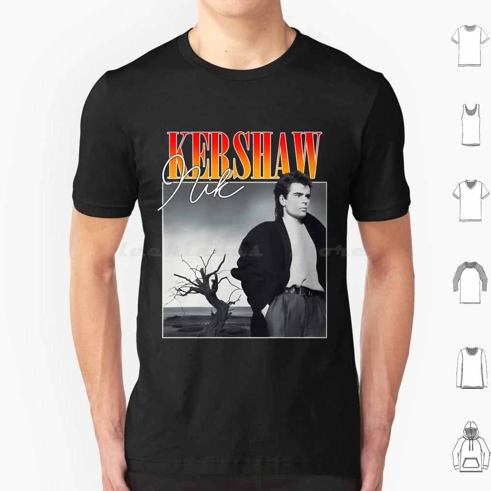 Nik Kershaw Estilo Vintage Camiseta de Algodão Homens Mulheres DIY Impressão Nik Kershaw Vintage 80s Retro