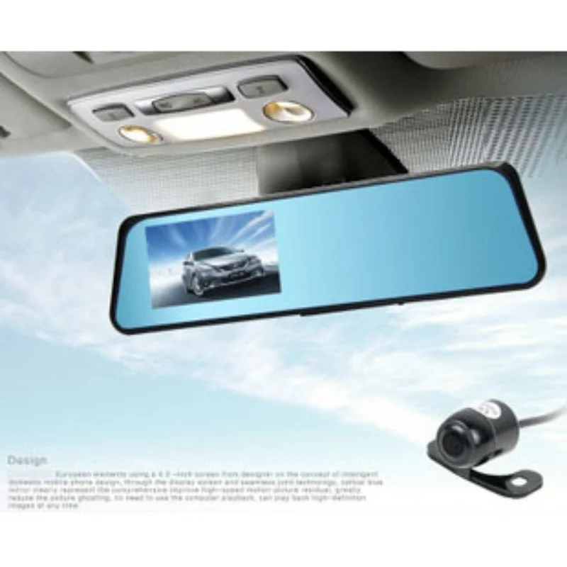 

Car DVR Mirror H701 4.3'' Touch Screen, Full HD1080P Dual Lens, 120° GPS, Parking View, Waterproof