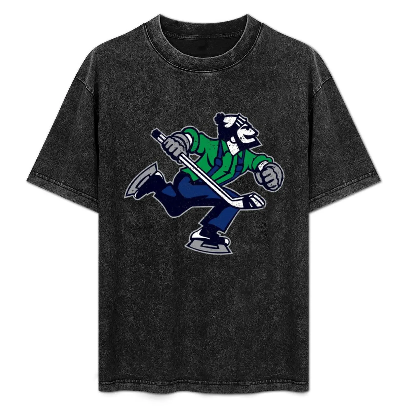 Camiseta con textura de logotipo de Johnny Canuck, camiseta informal antipilling